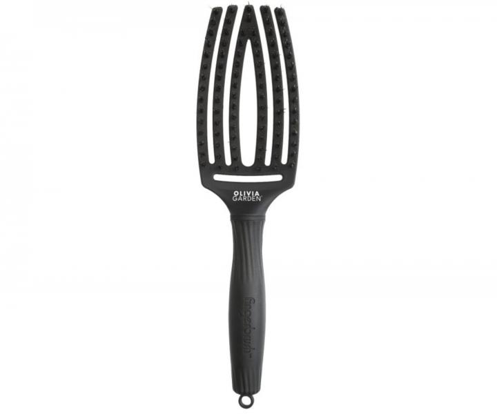 Kartáč Olivia Garden Fingerbrush Combo Medium Full Black - černý