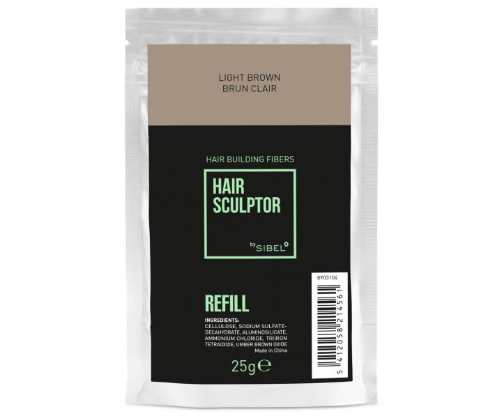 Náplň do pudru pro zakrytí řídnoucích vlasů Sibel Hair Building Fibers - 25 g