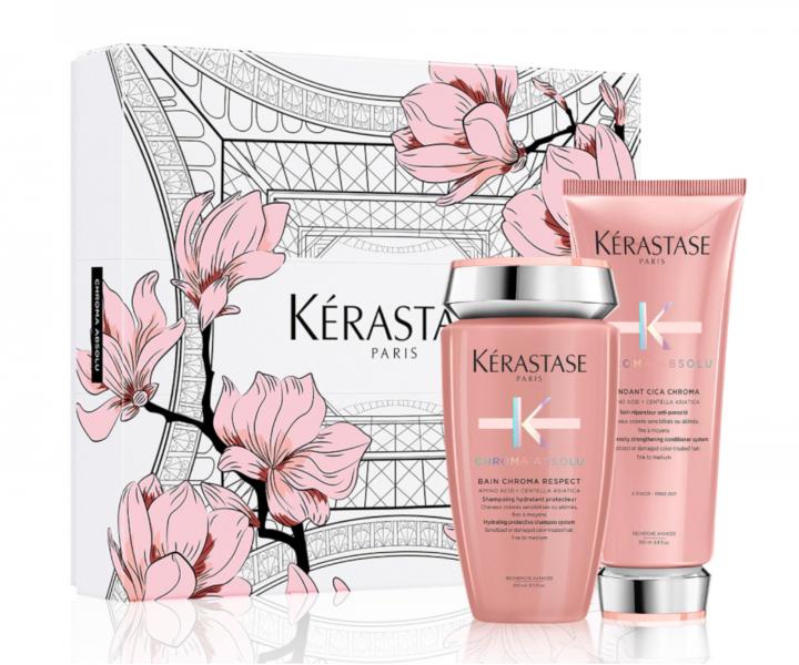Dárková sada pro hydrataci a posílení barvených vlasů Kérastase Chroma Absolu Spring Box