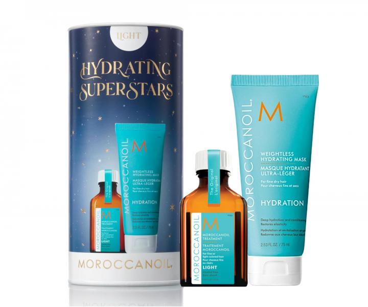 Dárková sada pro hydrataci a výživu jemných vlasů Moroccanoil Hydrating Superstars Light