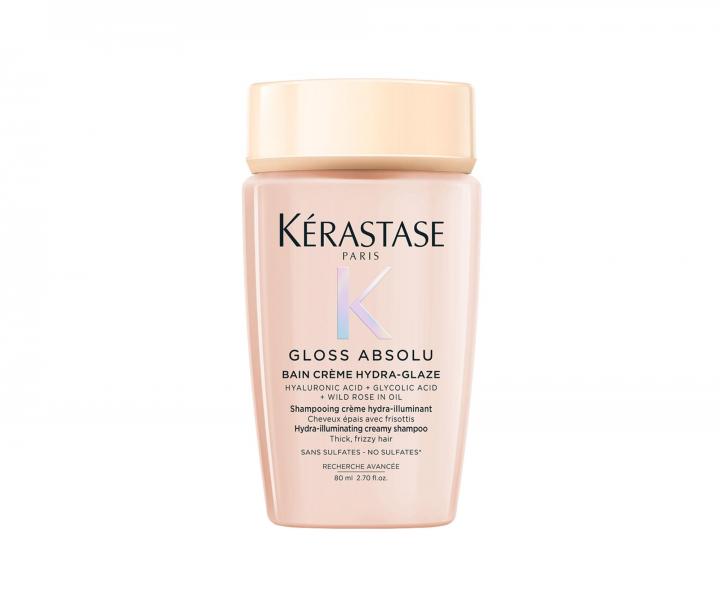 Hydrata�n� a rozjas�uj�c� �ampon pro pevn� a krepat� vlasy K�rastase Gloss Absolu Bain Cr�me Hydra-Glaze - 80 ml