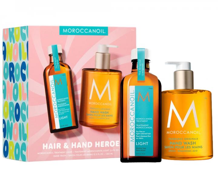 D�rkov� sada lehk� olejov� p��e Moroccanoil Treatment Light Hair & Hand Heroes + tekut� m�dlo na ruce Moroccanoil zdarma
