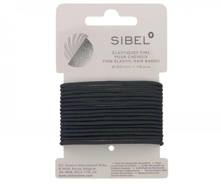 Tenk� gumi�ky do vlas� Sibel - 50 mm, 16 ks, �ern�