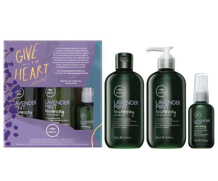 Dárková sada pro suché vlasy Paul Mitchell Lavender Mint Trio - kolekce Give with Heart