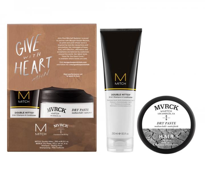 Drkov sada pro mue Paul Mitchell Maverick Wash & Style - kolekce Give with Heart