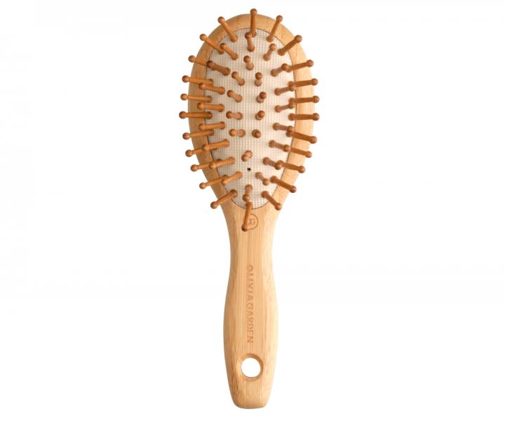 Kartáč na vlasy Olivia Garden Bamboo Touch Massage XS - 16 x 5 cm