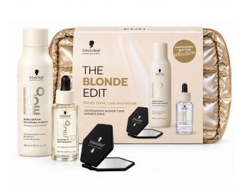 D�rkov� sada pro regeneraci a pos�len� blond vlas� Schwarzkopf Professional The Blonde Edit + kosmetick� ta�ka zdarma