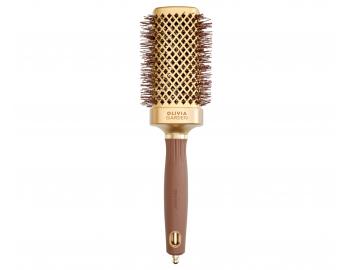 Čtverhranný foukací kartáč na vlasy Olivia Garden Expert Blowout Straight Gold & Brown - 50 mm