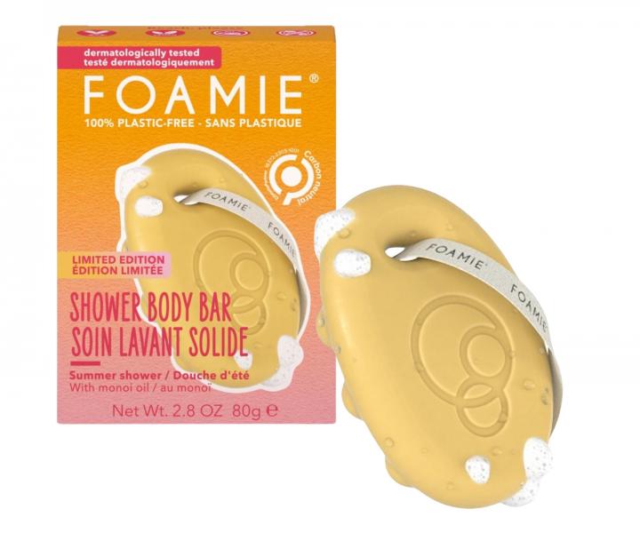 Tuhá sprchová péče na tělo Foamie Shower Body Bar Beach Please - 80 g