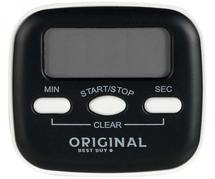 Digitální časovač/minutka Original Best Buy s magnetem - černo-bílá