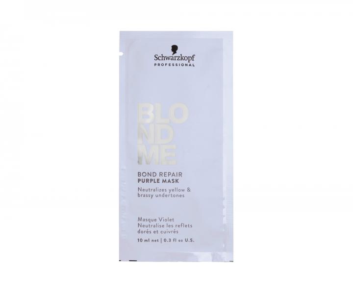 Neutralizační maska pro posílení blond vlasů Schwarzkopf BlondMe Bond Repair Purple Mask - 10 ml