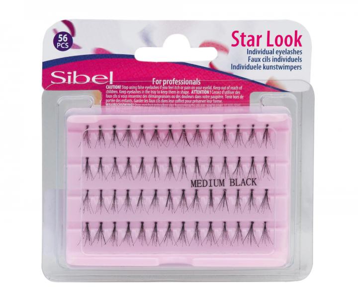 Uml trsov asy Sibel Star Look Individual Eyelashes - velikost M, 56 ks