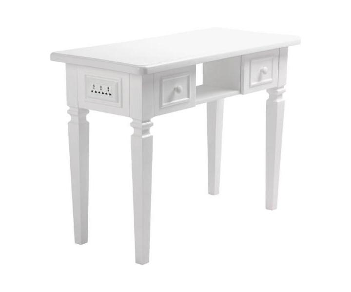 Manikúrní stolek Hairway styl baroko s prostorem pro UV-lampu - bílý