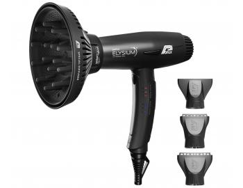 Profesionální fén na vlasy s difuzérem Parlux Elysium Black - 2300 W, lesklý černý