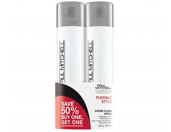 Sada laku se střední fixací Paul Mitchell Flexible Style Super Clean Spray - 300 ml - 1+1 zdarma