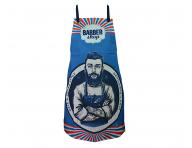 Barber zástěra Eurostil Profesional Blue Barbershop - modrá s potiskem