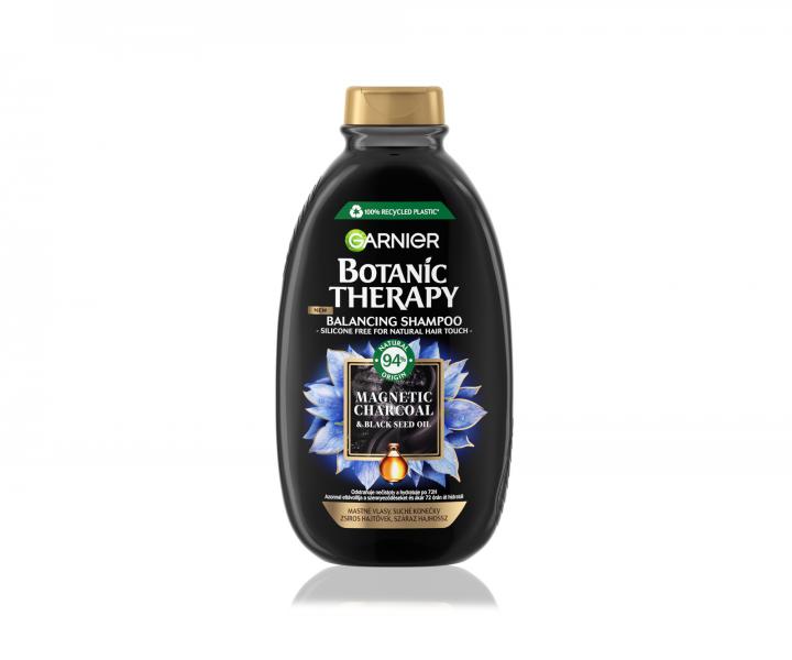 Šampon pro mastné kořínky a suché délky Garnier Therapy Botanic Magnetic Charcoal - 250 ml