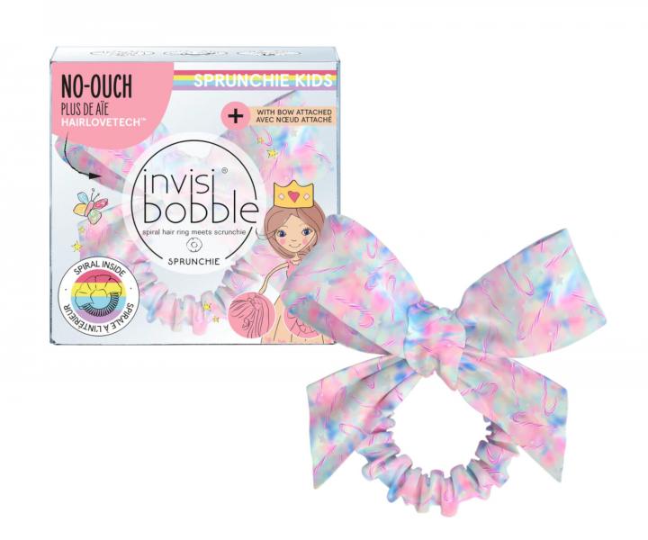 Dětská ozdobná spirálová gumička s mašlí Invisibobble Sprunchie Kids Sweets for My Sweet