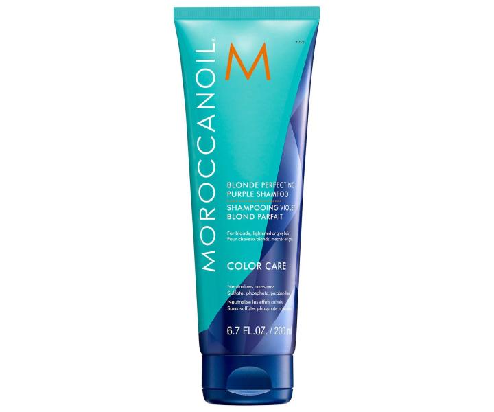 Neutralizační šampon pro blond vlasy Moroccanoil Blonde Perfecting Purple Shampoo - 200 ml