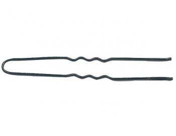 Vlnitá vlásenka Sibel - 6,5 cm, černá - 50 ks