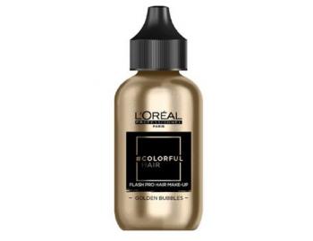 Jednodenní make-up na vlasy Loréal Colorful Hair Flash - 60 ml, Golden Bubbles - stříbrno-zlatá