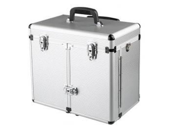 Kadeřnický a kosmetický kufr na kolečkách Sibel Windows - stříbrný