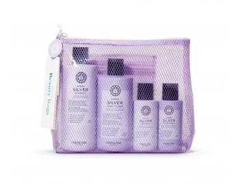 D�rkov� sada pro neutralizaci �lut�ch t�n� Maria Nila Sheer Silver + kosmetick� ta�ti�ka zdarma