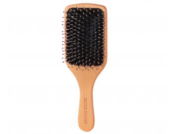 Ploch� d�ev�n� kart�� na vlasy s kan��mi a nylonov�mi �t�tinami Sister Young Vera Hair Brush - 24,3 x 8 cm