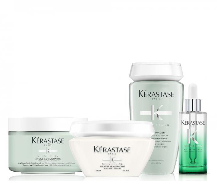 Sada pro mastné kořínky a zcitlivělé délky Kérastase Divalent + sérum 30 ml zdarma