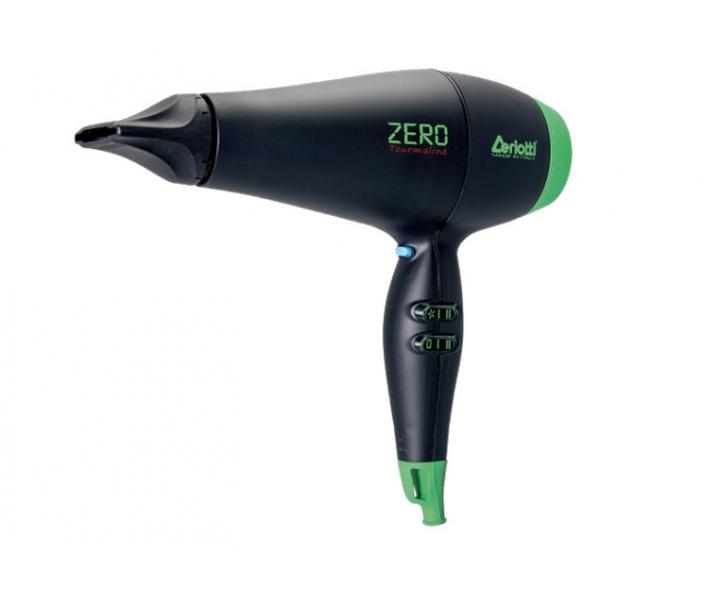 Profesionln fn na vlasy Ceriotti Zero Tormaline, erno-zelen - 2500 W