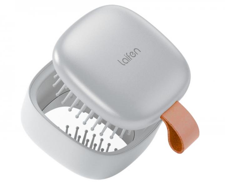 Cestovn� kart�� na vlasy se zrc�tkem Laifen Air Silver - st��brn�