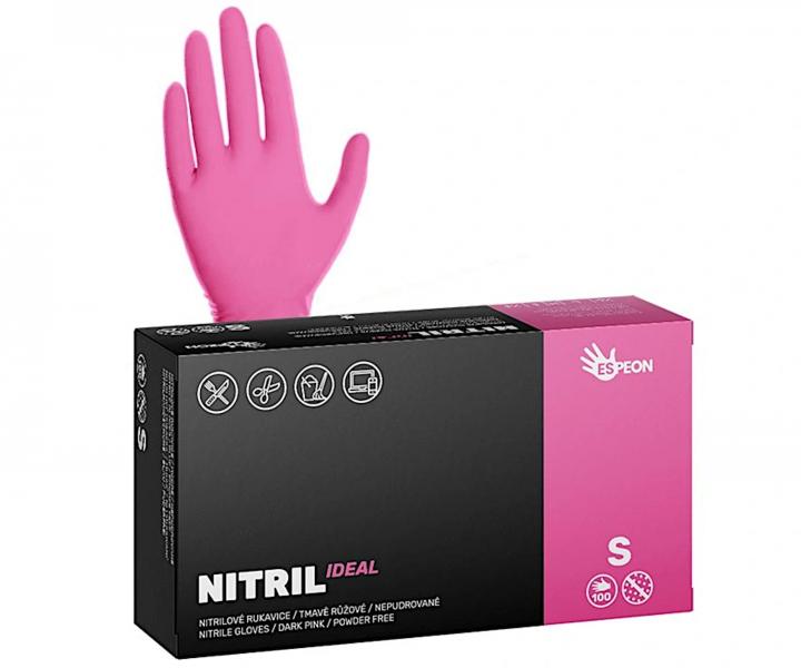 Nitrilové rukavice Espeon Nitril Ideal - 100 ks, růžové, velikost S