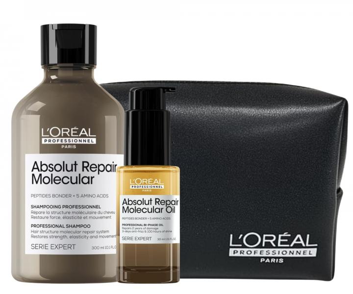 Sada pro po�kozen� vlasy Lor�al Professionnel Serie Expert Absolut Repair Molecular + ta�ti�ka zdarma