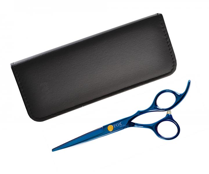 Kadeřnické nůžky Fox Blue Rose 6" - modré