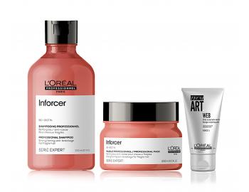 Sada pro posílení vlasů Loréal Serie Expert Inforcer - šampon + maska + pasta na vlasy zdarma