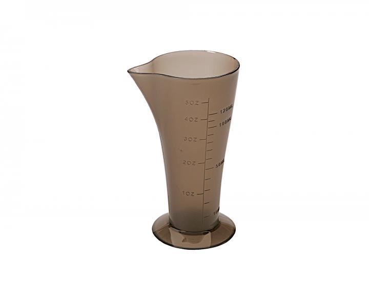 Kadeřnická odměrka s měrnými ryskami Eurostil Profesional - 150 ml, plastová, šedá