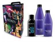 Dárková sada pro neutralizaci žlutých tónů Redken Color Blondage - šampon + vosk + péče ZDARMA