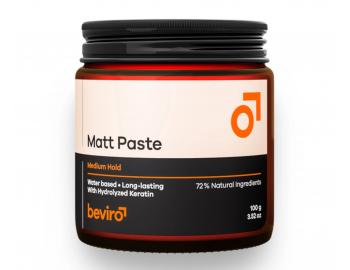 Matující pasta na vlasy se střední fixací Beviro Matt Paste Medium Hold - 100 g - expirace