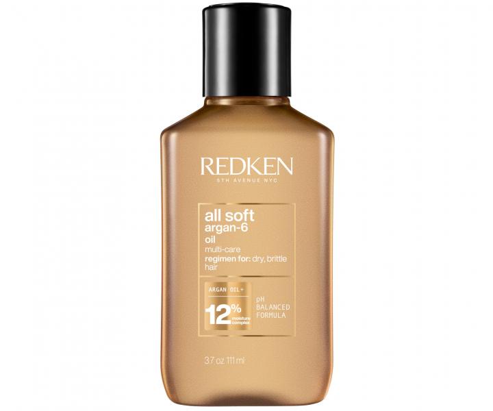 Vyivujc olejov kra pro such a kehk vlasy Redken All Soft Argan-6 Oil - 111 ml