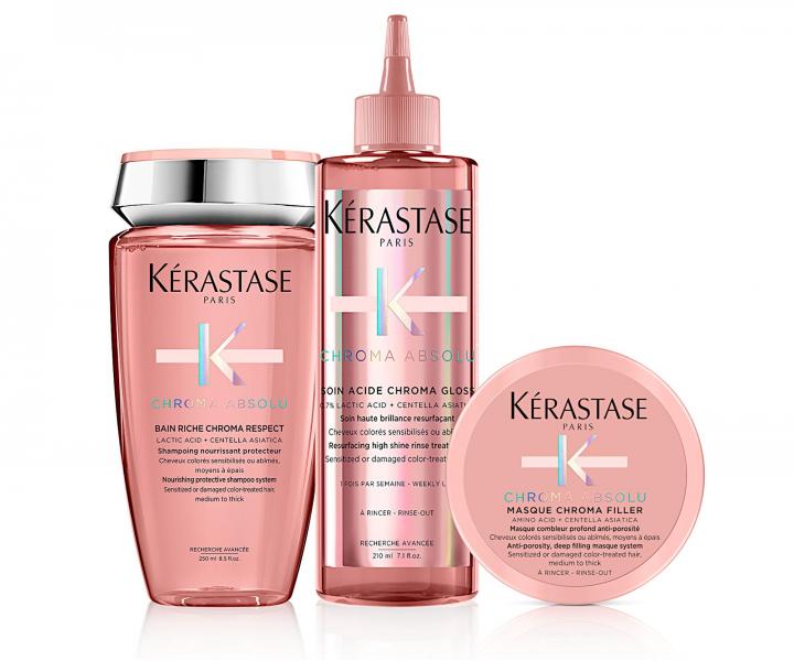 Sada pro barvené vlasy Kérastase Chroma Absolu + vyživující maska 75 ml zdarma