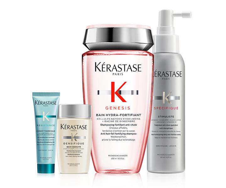 Sada pro vlasy se sklonem k padání Kérastase + šampon 80 ml a termoochrana 20 ml zdarma