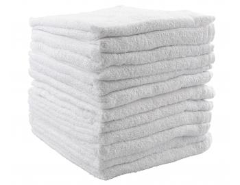 Ručníky froté 80 x 50 cm, 100% bavlna, Sibel, bílé - 12 ks