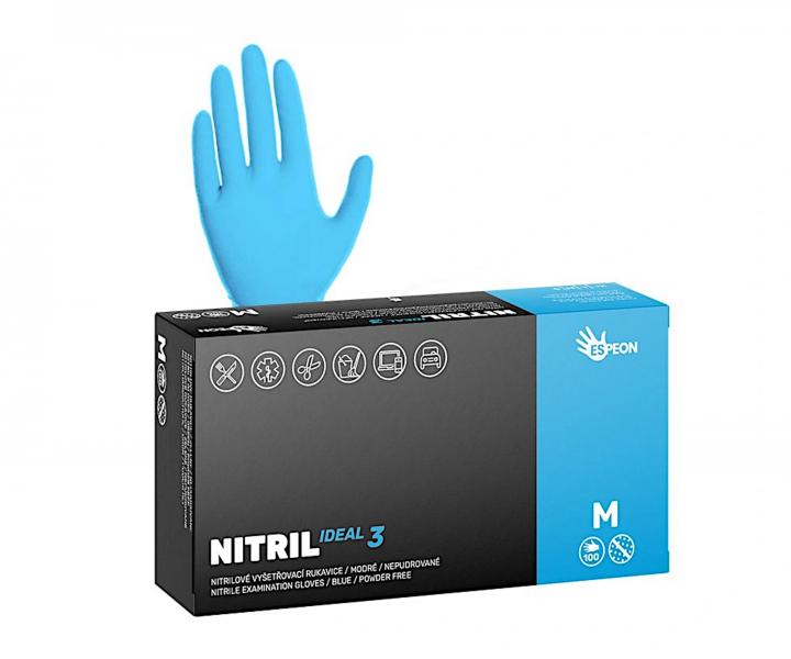 Nitrilové rukavice pro kadeřníky Espeon Nitril Ideal 3 - 100 ks - modré