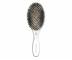 Oválný kartáč na vlasy s kančími a nylonovými štětinami Olivia Garden Expert Care Oval - stříbrná