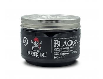 ern barvc gel na vlasy se silnou fixac Barbertime Hair Gel Black - 300 ml