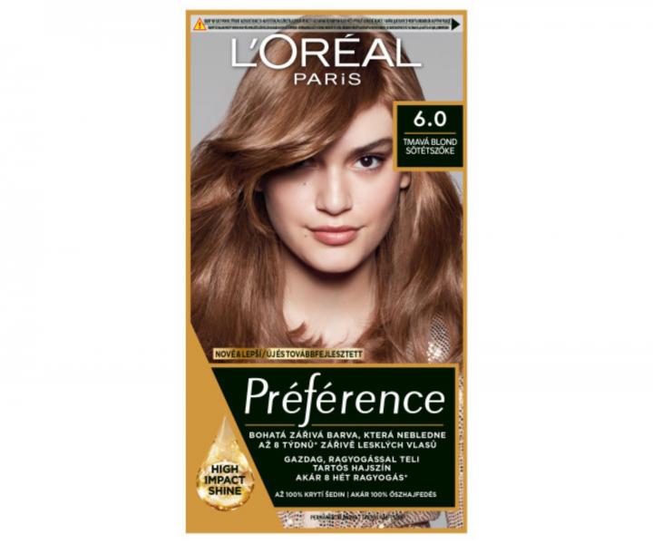 Permanentní barva Loréal Préférence 6.0 tmavá blond