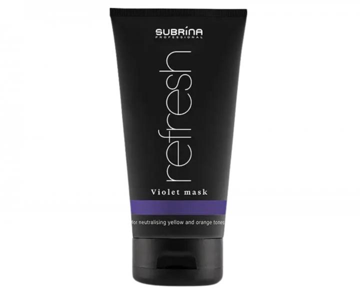 Maska pro neutralizaci �lut�ch a oran�ov�ch t�n� Subrina Professional Refresh Violet Mask - 150 ml