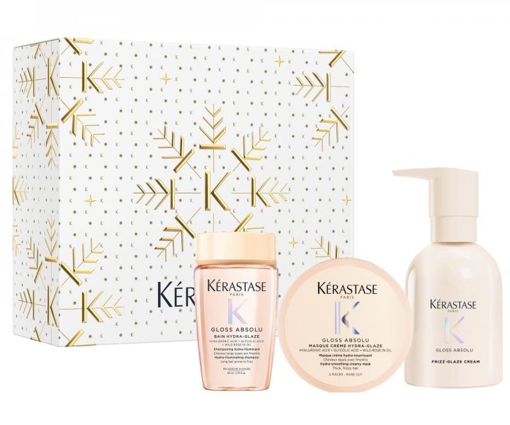 D�rkov� sada pro hydrataci a rozjasn�n� vlas� se sklonem ke krepat�n� K�rastase Gloss Absolu Set