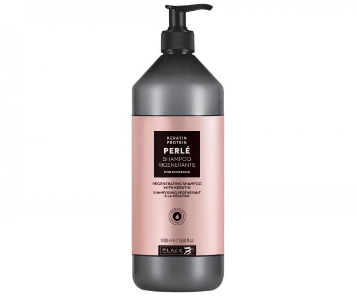 Regeneran ampon pro poslen pokozench vlas Black Professional Perl Keratin Protein Shampoo - 1000 ml