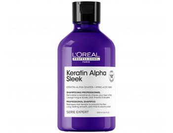 �ampon pro dlouhotrvaj�c� uhlazen� krepat�ch vlas� Lor�al Professionnel Serie Expert Keratin Alpha Sleek - 300 ml